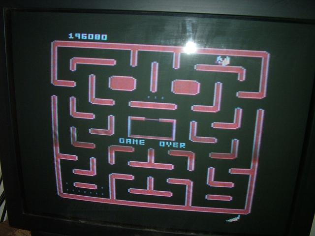 196K high score attained by Virender Dayal on Atari 800 Ms. Pacman in Dec. 2013.
