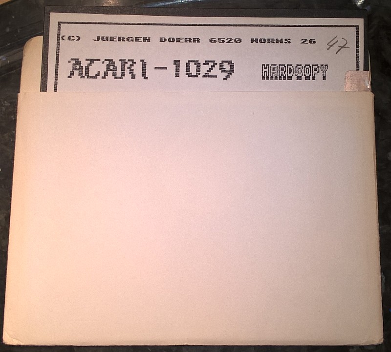 Atari 1029 Hardcopy